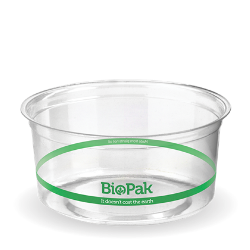 Bowl Bioplastic 360ml Clear Cold Use Only (121 dia 50mm H) - Biopak - 50PC