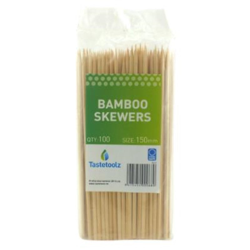 Skewer Wooden 6 Inch 150mm - Tastetoolz - 100PC