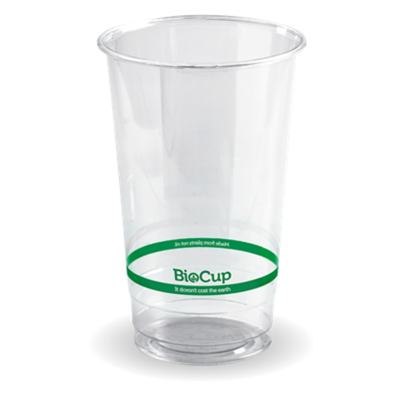 Cup Bioplastic 700ml Clear (95dia x 154mm H) - Biopak - 50PC