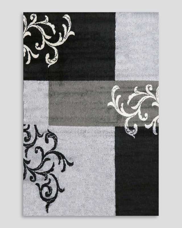 Savannah Alyssa Floor Rug - Black/Grey Multi 160x235cm - OLLO