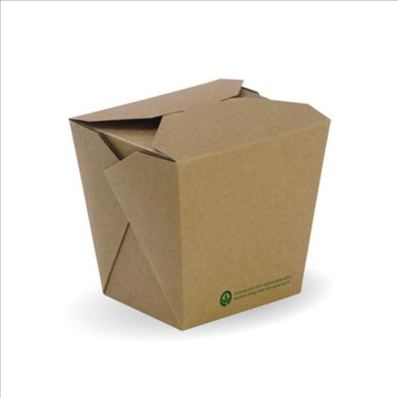 Box Noodle 26oz Brown Lined (80x68x10mm) - Biopak - 50PC