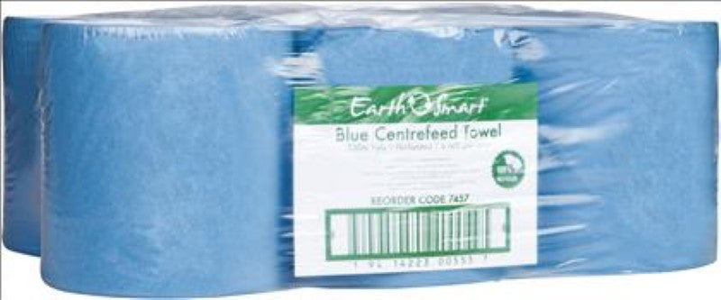 Paper Towel 1Ply Blue - Earthsmart - 6X330M