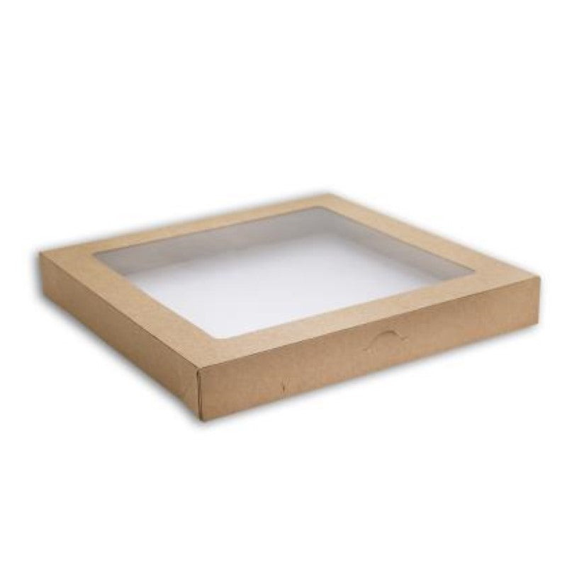 Box Lid Paper Catering WindowSmall 229x228x30mm - Huhtamaki - 10PC