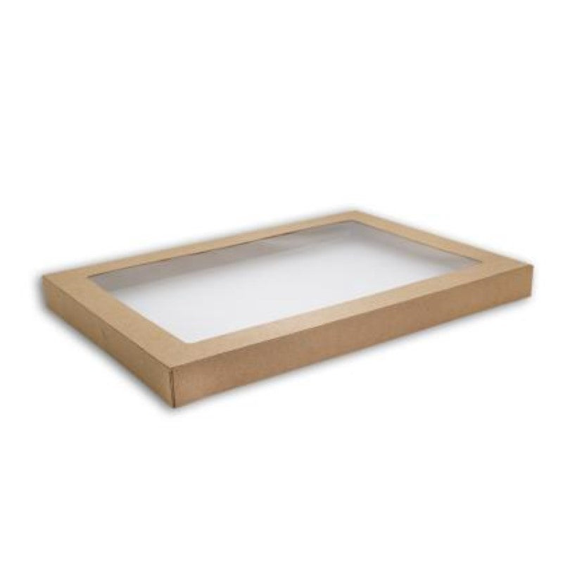 Box Lid Paper Catering WindowMedium 364x255x30mm - Huhtamaki - 10PC