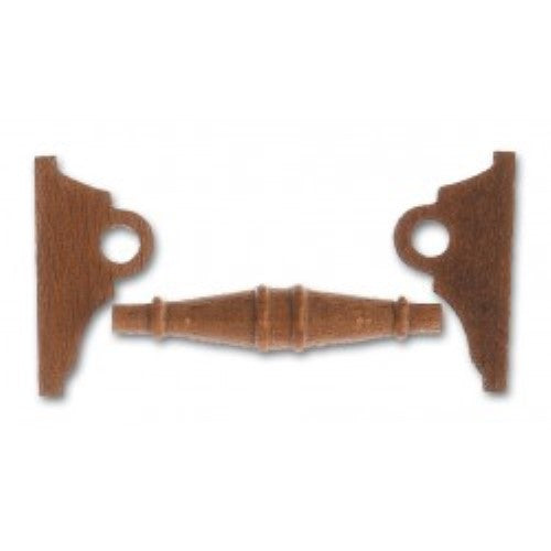 Horizontal 50mm capstan fitting for ship models, enhancing detail and functionality in nautical projects.