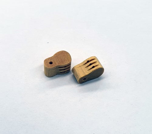 Premium-quality 12mm single block fittings with 3 holes for optimal rigging in model ship building.