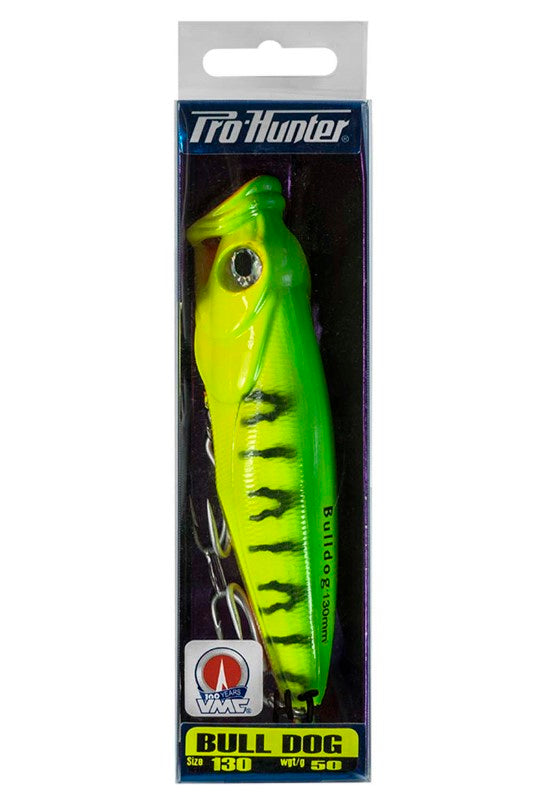 Pro Hunter Bull Dog 130mm Popper - Hot Tiger