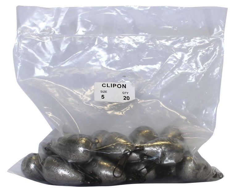 Clipon Sinker Bulk Pack 5oz (20 per pack)