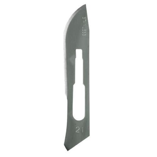 Large curved scalpel blades for precise cutting in crafting, medical use, and various materials - 2 stainless steel pieces.