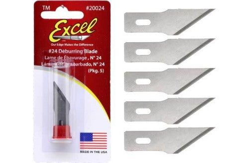 Excel #2 Deburring Blade pack with sharp angled edge for precise cutting and shaping of various crafting materials.