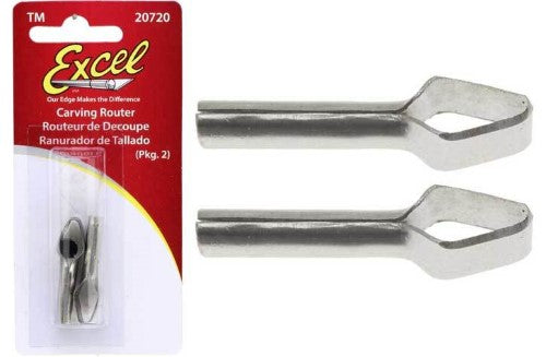 V' shaped router blade for precision crafting, compatible with K2, K5, K6 knives, crafted from durable carbon steel.