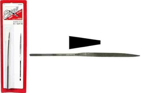 Excel Needle File Knife, 5.75in, ideal for sharpening blades and smoothing surfaces with durable steel construction.