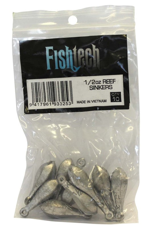 Fishtech Reef Sinkers 1/2oz (10 per pack)