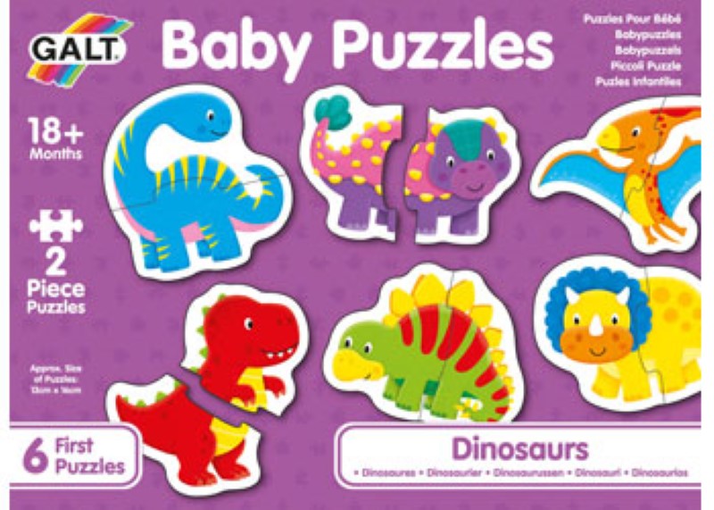 Galt - Baby Puzzles - Dinosaurs 2 pc