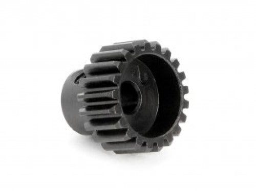 21T pinion gear for HPI Racing, precision-crafted for optimal performance in RC models.