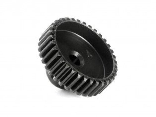 HPI Racing 34T Pinion Gear (48DP) designed for enhanced RC car performance and precision, fits standard 540 shafts.