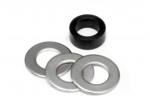 Metal Spacer Set 5x7.5x3mm for HPI Racing, enhancing RC vehicle performance and stability.