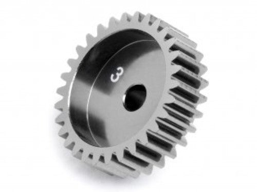 HPI Racing 30T pinion gear for RC cars, enhancing acceleration and speed, precision engineered for durability.