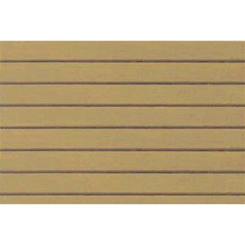Realistic 1/24 scale clapboard siding sheets for models, enhancing dioramas and train setups with authentic wood texture.