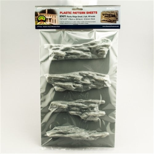 Realistic Rocky Ridge Small scenery set with detailed rock formations for dioramas and model railways.
