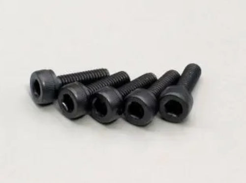 Kyosho flanged cap screws (M3x6) in a pack of 5, designed for secure assembly of RC models.