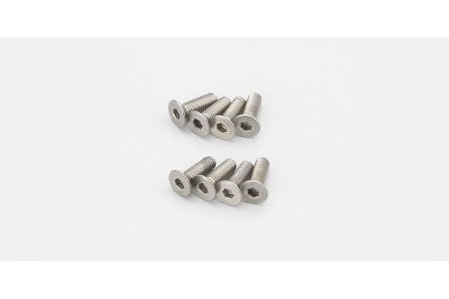 Kyosho Hobby - Ttnm Hex Flat Head Screw M3x10, titanium, pack of 8, for model assembly and repairs.