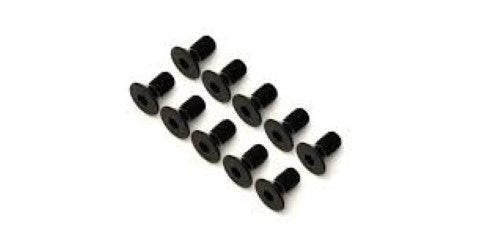 Kyosho Hex FH Screw M4x8 pack of 10, durable flat head screws for secure assembly of remote control vehicles.