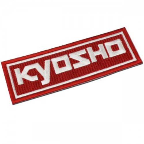 Kyosho Emblem (s) 36x102 for RC vehicles, enhancing aesthetics and performance with authentic branding.