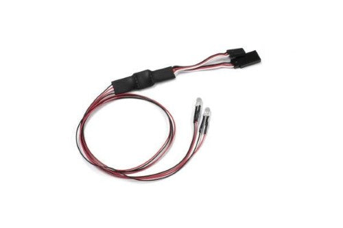 Kyosho LED Lights Red (2) for RC models, compact design with bright bulbs for enhanced visibility and realism.