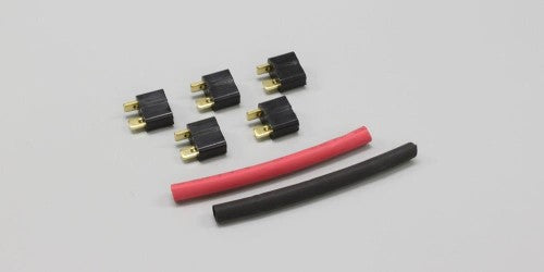 Kyosho 2P Super Plug Female connectors (5) for secure, reliable RC vehicle connections and enhanced power system efficiency.