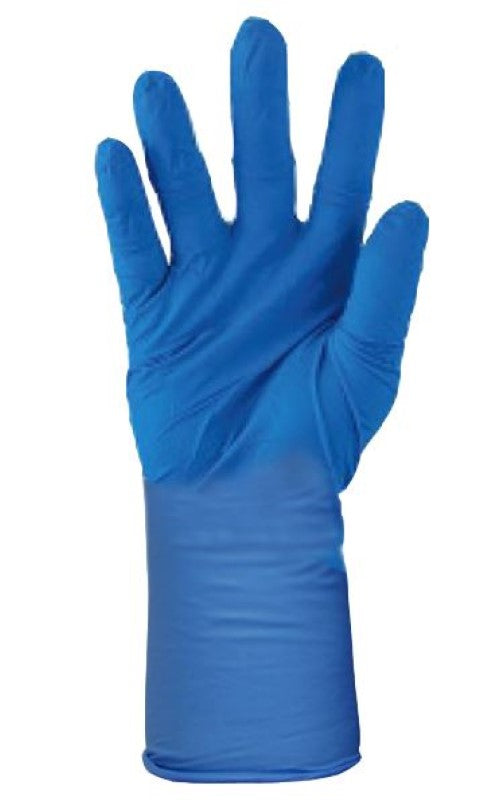 Nitrile Long Cuff Examination Gloves Powder Free - Blue, 2XL,(Box of 900)