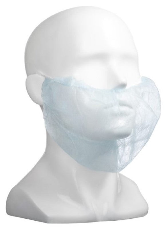 Polypropylene Beard Covers Single Loop - Blue, 230mm x 430mm(Box of 1000)