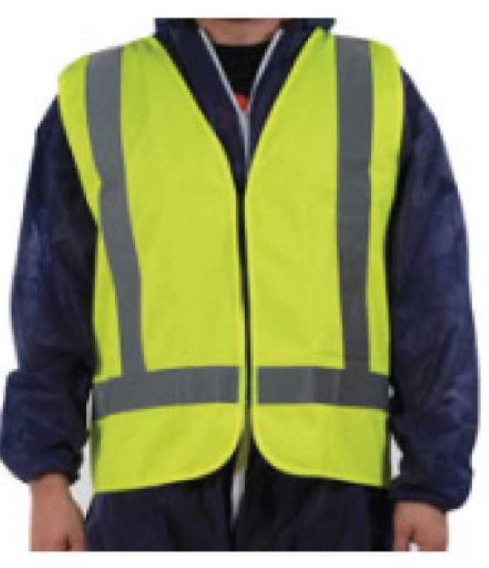Hi Visibility Safety Vest - Yellow, XL, 120g Polyester Fabric (20)