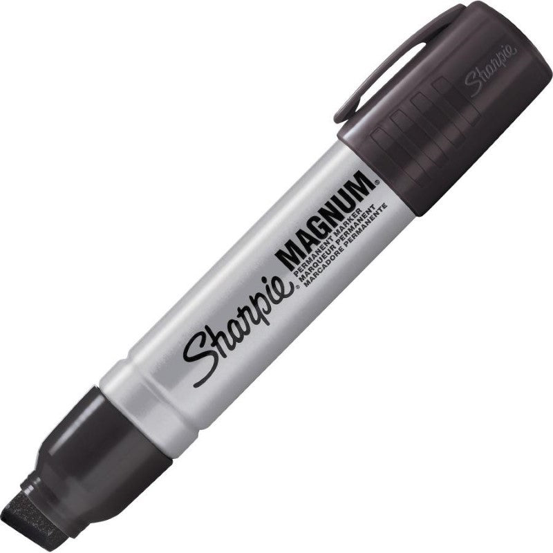 Sharpie Magnum Jumbo Marker - Black, Chisel 15mm Tip (Pack of 12)