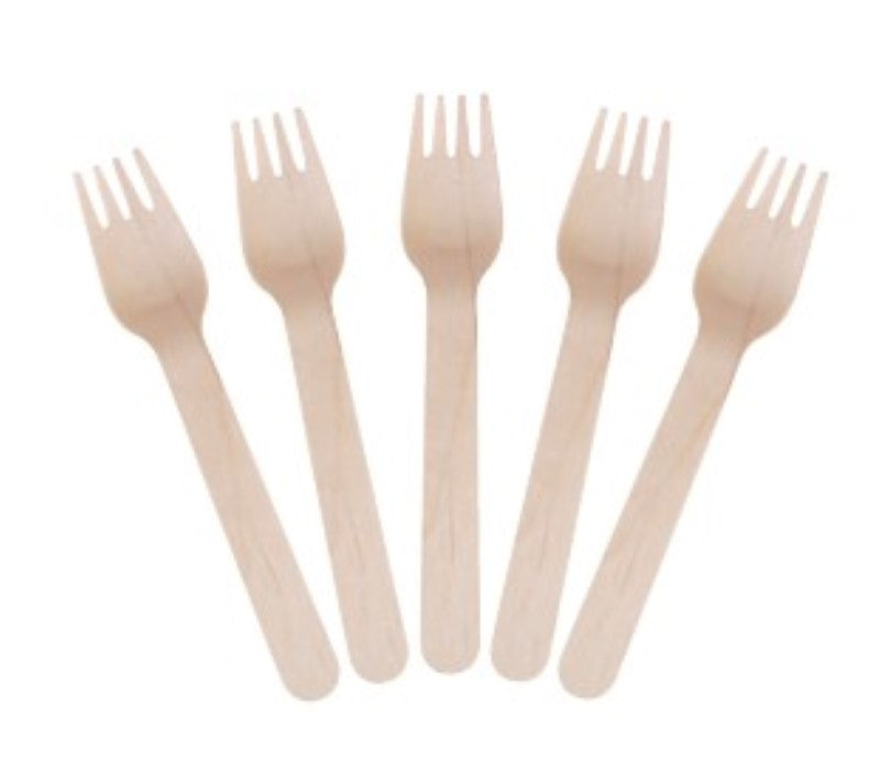 Wooden Fork - Natural, 160mm Long (Box of 1000)