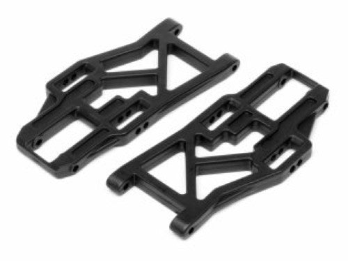 Maverick FR Lower Suspension Arm Set enhances RC vehicle stability and handling for improved performance on any terrain.