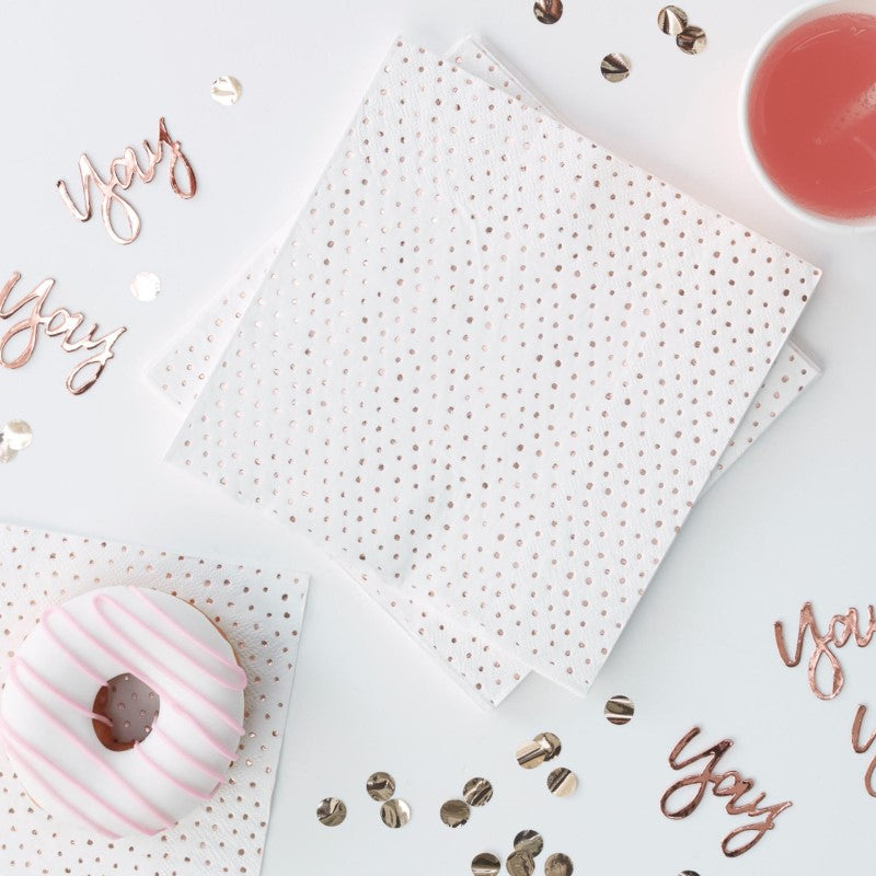 Pick & Mix Rose Gold 3Ply Napkin Rose Gold - Pack of 16