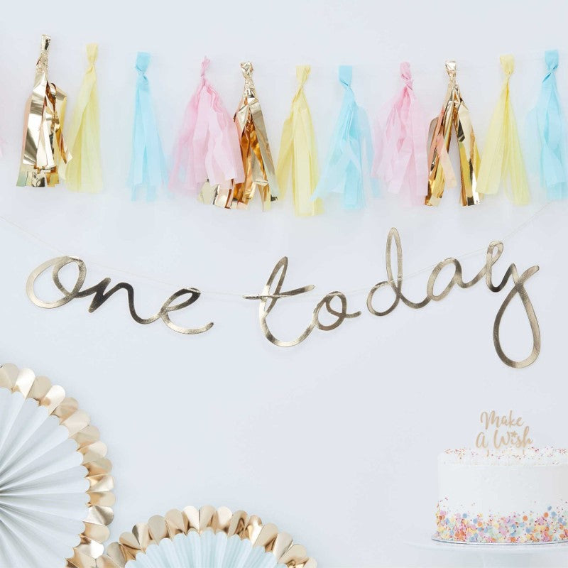 Pick & Mix Backdrop Gold One Today 1.5m