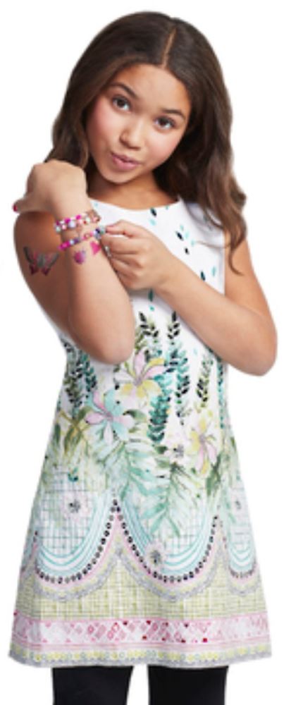 DIY charm bracelet kit with vibrant beads, playful charms, and matching tattoos for creative kids.