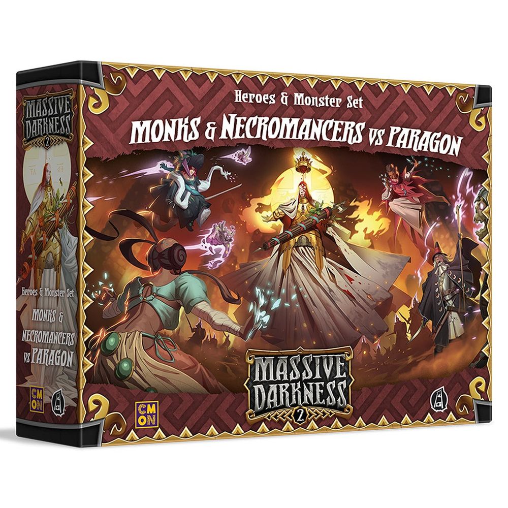 Massive Darkness 2: Heroes & Monster Set - Monks & Necromancers vs The Paragon