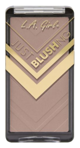 LA Girl Just Blushing in 'Just Because' - a taupe-grey powder blush for natural contour and vibrant, long-lasting color.