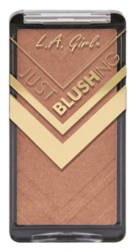 Vibrant LA Girl Just Blushing powder blush in various shades for a long-lasting, blendable finish, perfect for any makeup look.