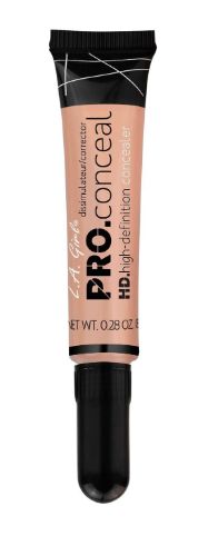 LA Girl Pro Concealer in Buff, lightweight and creamy, offers opaque coverage for dark circles and skin imperfections.
