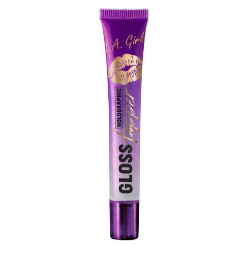 LA Girl Gloss Topper in Flashing Opal adds shimmer and iridescence, enriched with Vitamin E for soft, smooth lips.