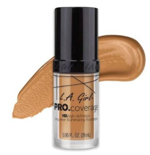 LA Girl Pro Coverage Foundation in Nude Beige offers full coverage, lightweight comfort, and a customizable shade mixer for flawless skin.