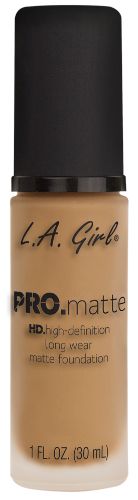 La Girl Pro Matte Foundation in Medium Beige provides a shine-free, velvet-matte finish with buildable coverage and nourishing ingredients.