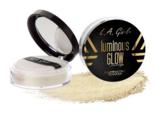 LA Girl Luminous Powder - 24K: Ultra-fine pearlescent loose powder for a radiant glow and flawless highlighting.
