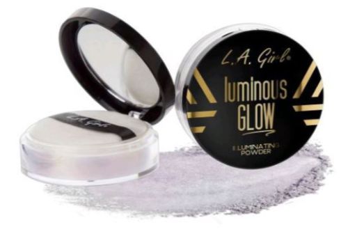 La Girl Luminous Powder in Holographic Stardust for a vibrant, holographic glow on face and body.