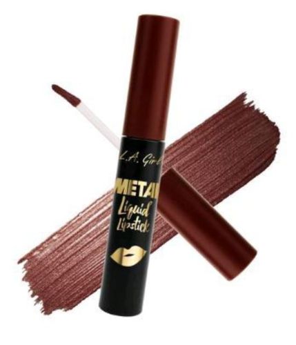 LA Girl Metal Liquid Lipstick in Bronzed features a rich metallic finish and moisturizing formula for stunning, long-lasting lips.
