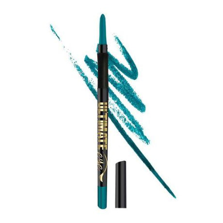 LA Girl Ultimate Auto Eyeliner Pencil in Totally Teal, featuring a smooth gel formula for intense, all-day color and easy application.